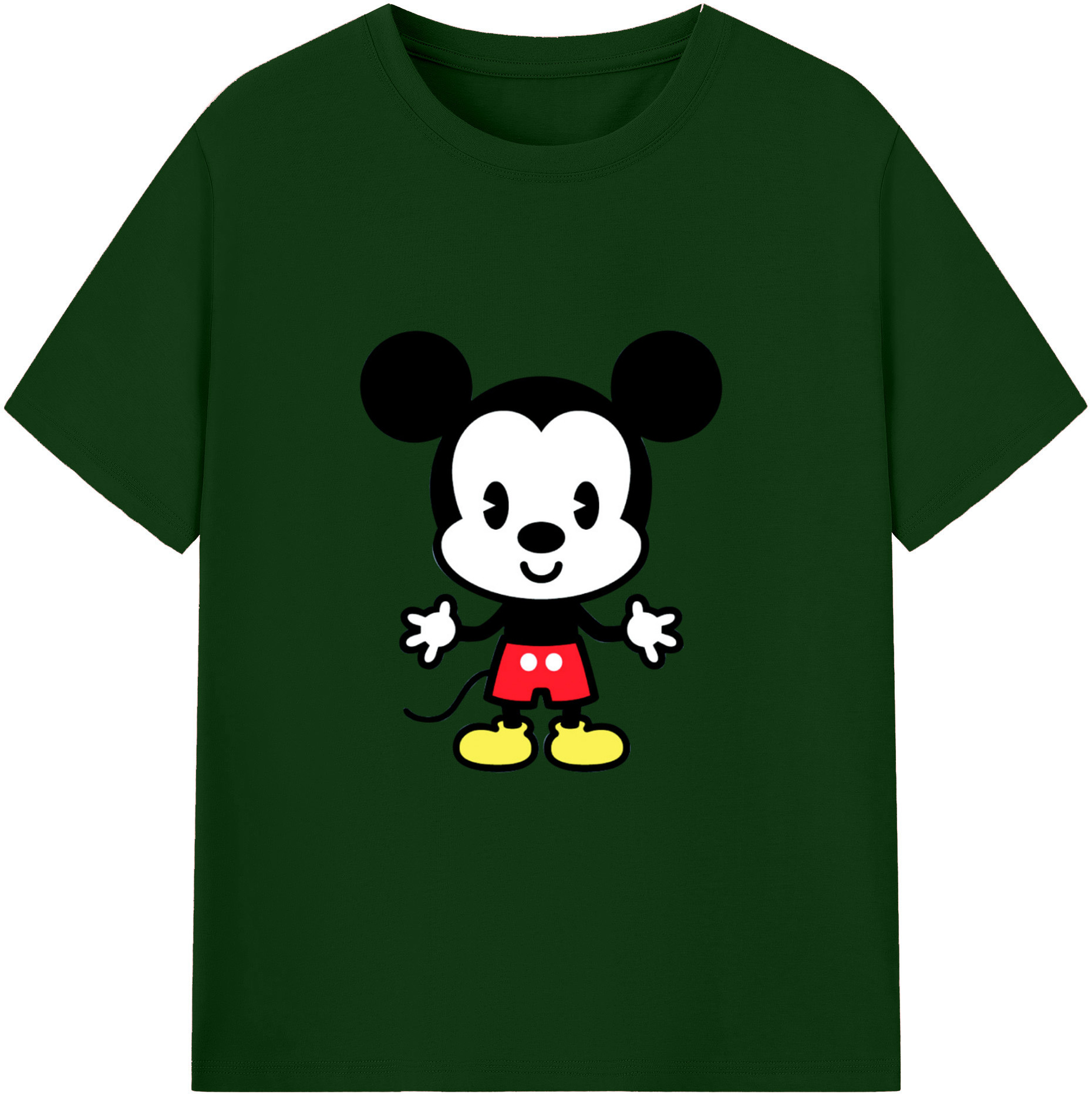 （画像用） ミッキーマウス Mickey Mouse 綿100％半袖Tシャツ（フロントプリント）